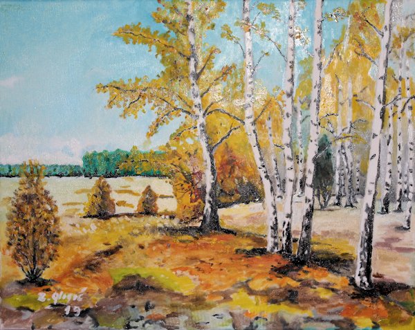 Birches, Oil on Canvas