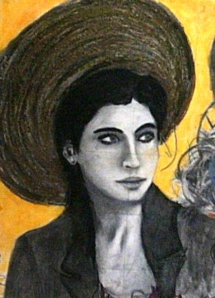 Girl in a hat, portrait