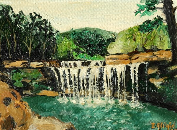 Waterfall 2, oil on canvas